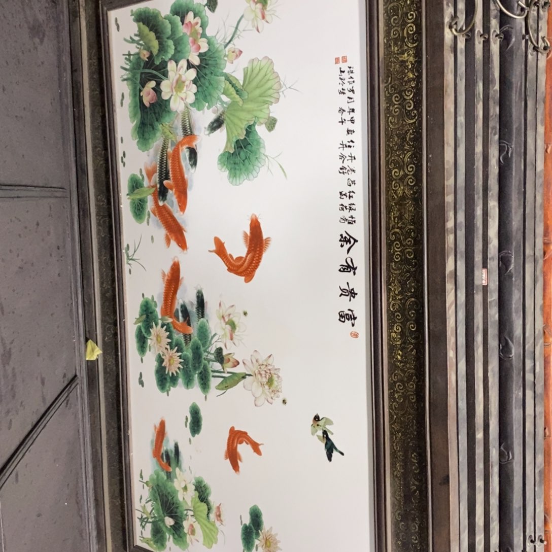 瓷片景德镇瓷板画柴窑烧制120*76