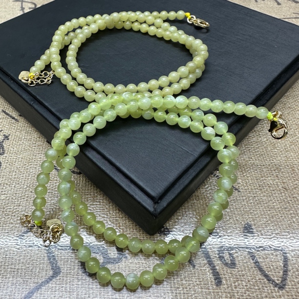 H875 和田玉项链4mm多样性发其一