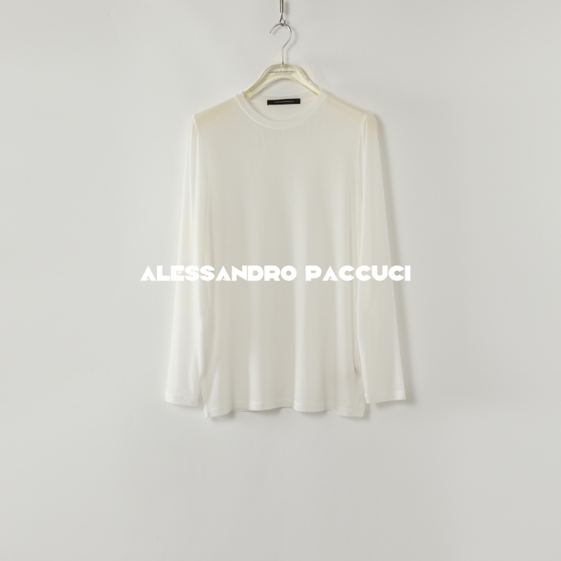 AP洛哥43150TT/-1【黑标系列】日本进口桑蚕丝羊绒混纺基础百搭T恤