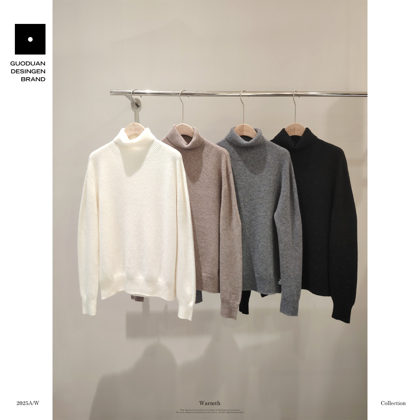 果缎 羊毛衫秋冬新款宽松舒适针织高领毛衣 MJK2-18805