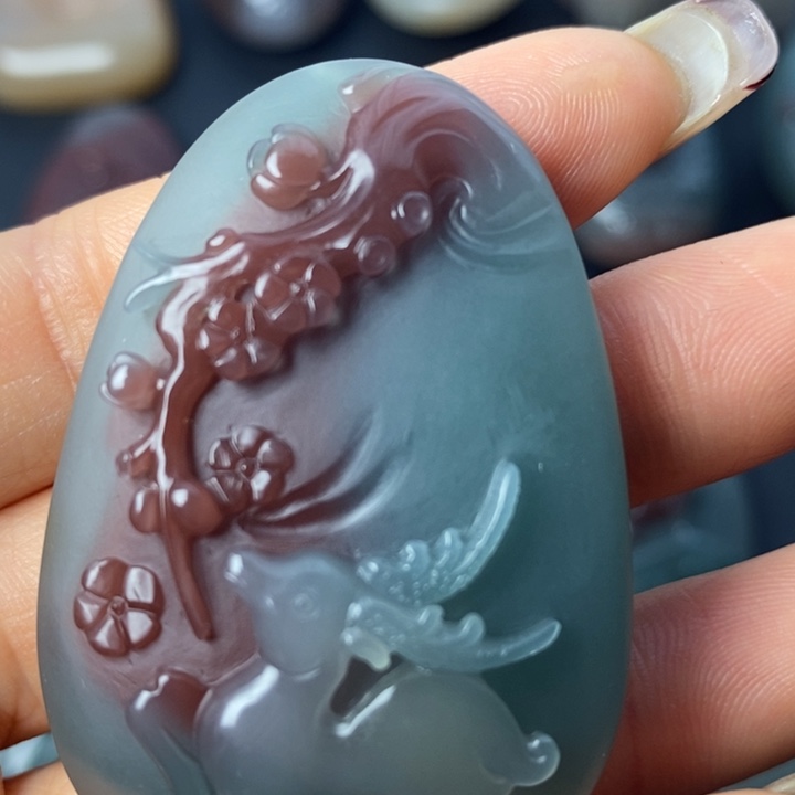 玛瑙/玉髓吊坠(不含链)未镶嵌