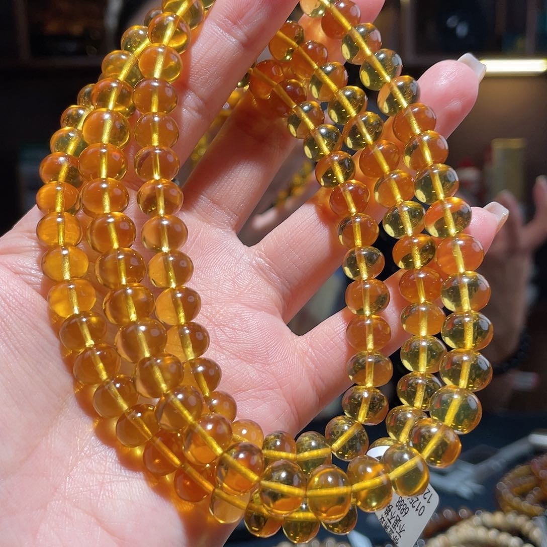 琥珀颈饰未镶嵌9m纯净水