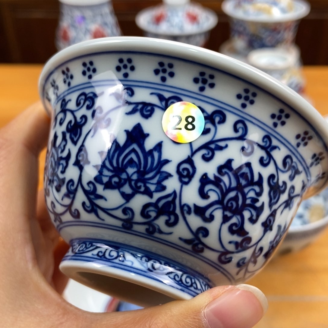 手绘现代茶具非古董常*忏