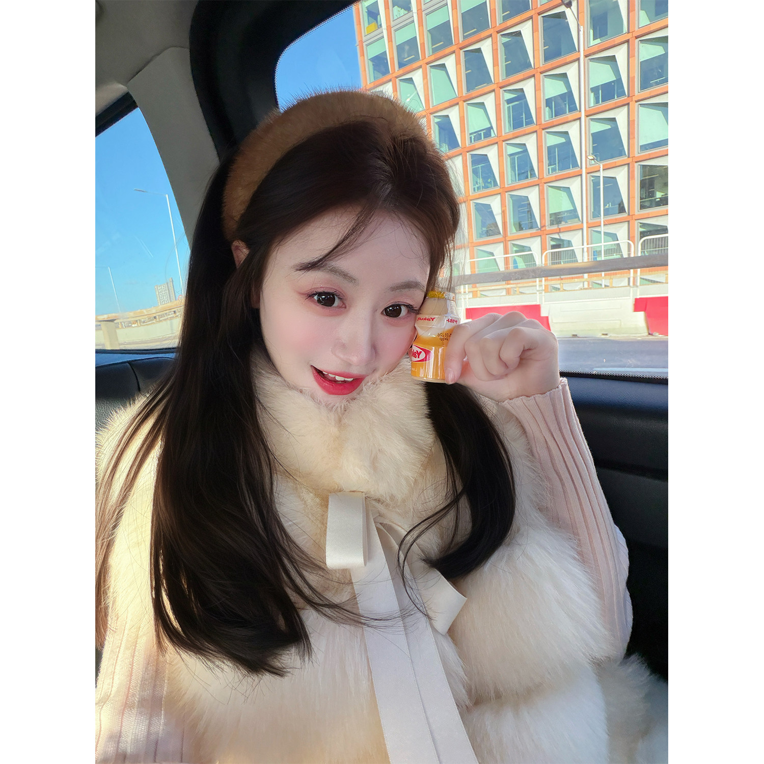 盈瓷高定｜奶酪吐司 狐狸毛皮草马甲冬蝴蝶结毛毛外套 25FW1350