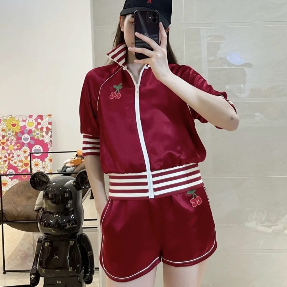 99新 GUCCI/古驰 红色樱桃logo短裤/S码/99新