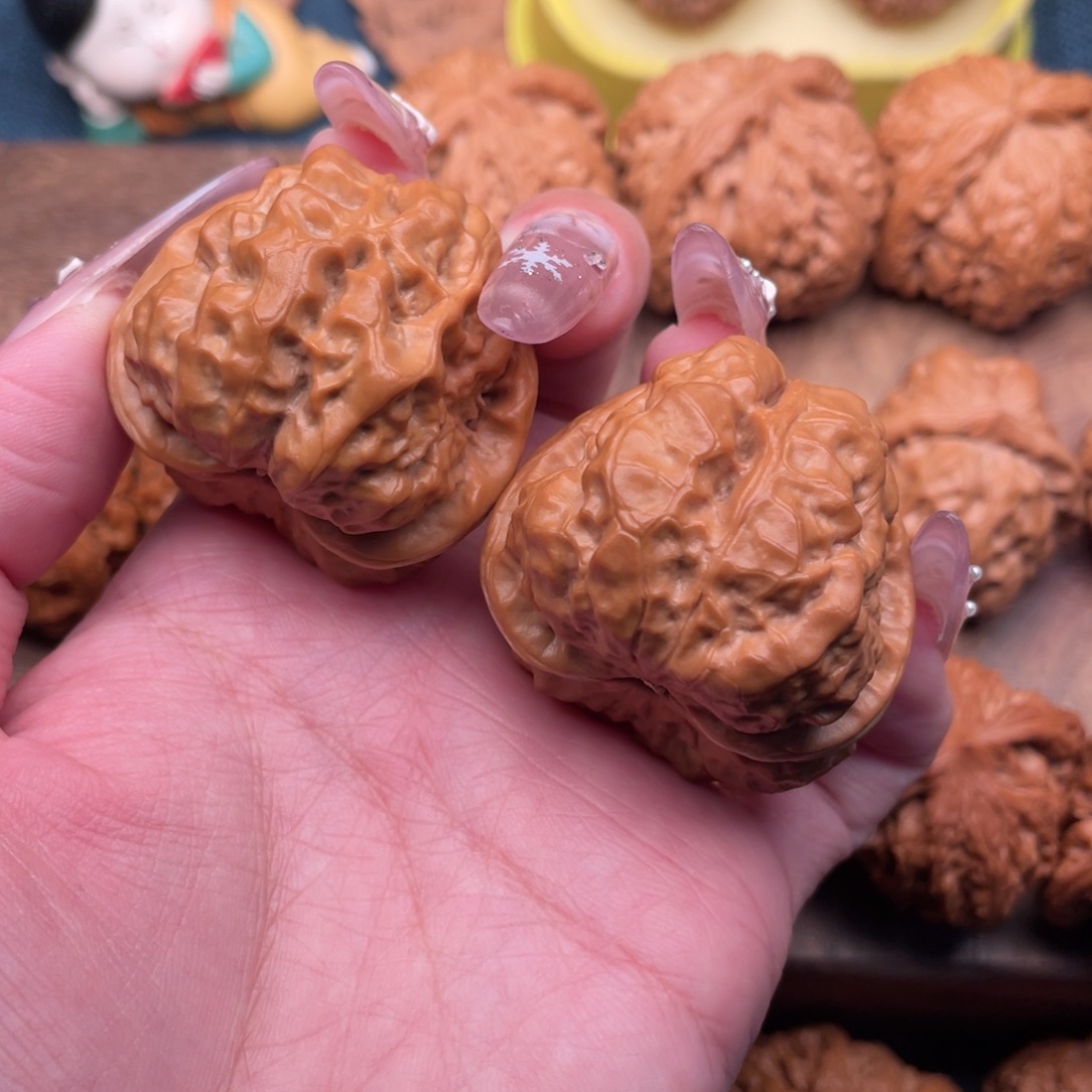 文玩核桃把件全品，延庆老树肌肉蛙41，大克重