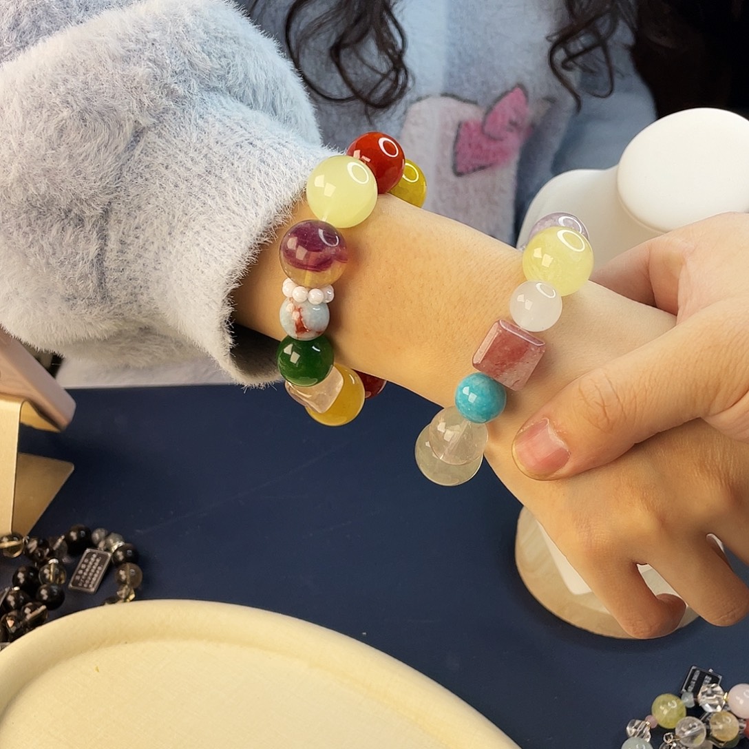 水晶手链银S925镶嵌