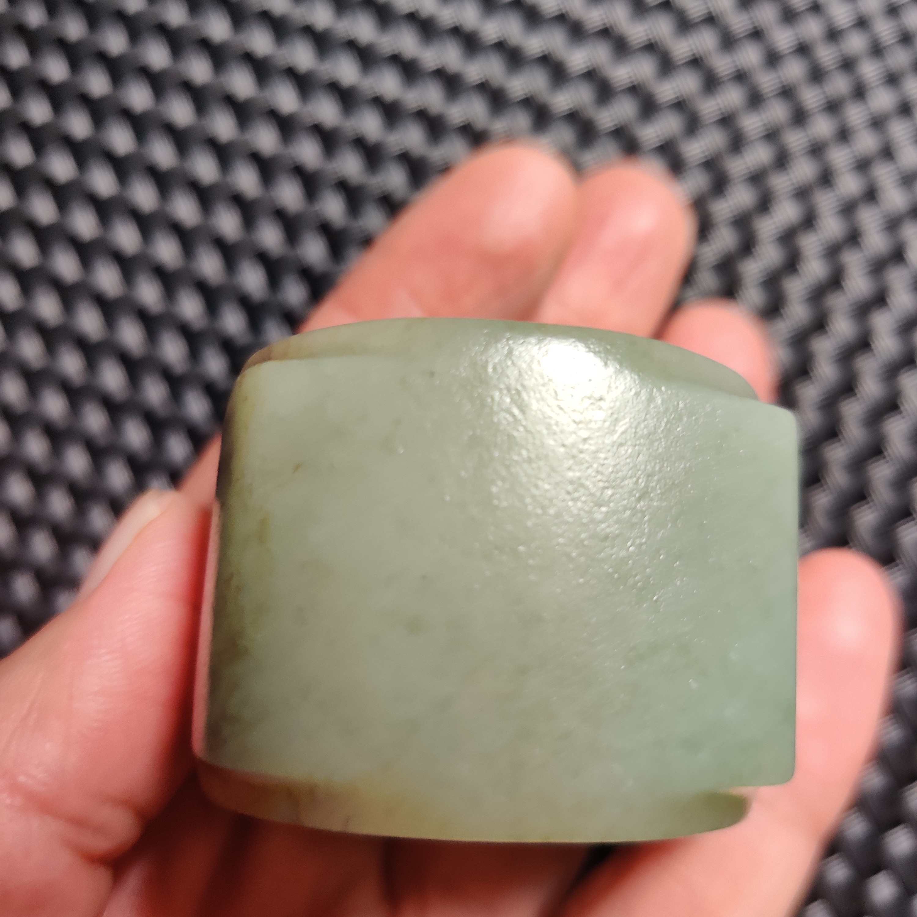 天然和田玉玉琮把件