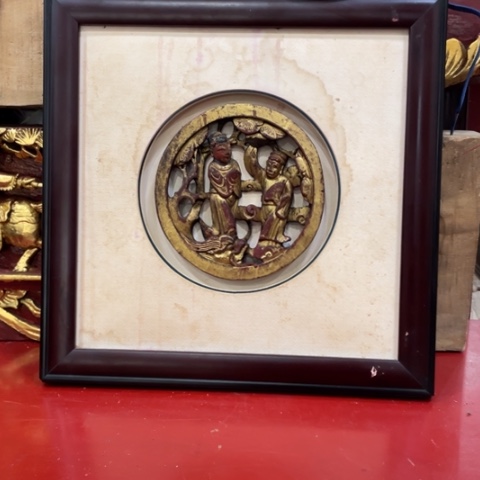 大***A木木雕花板清代一片