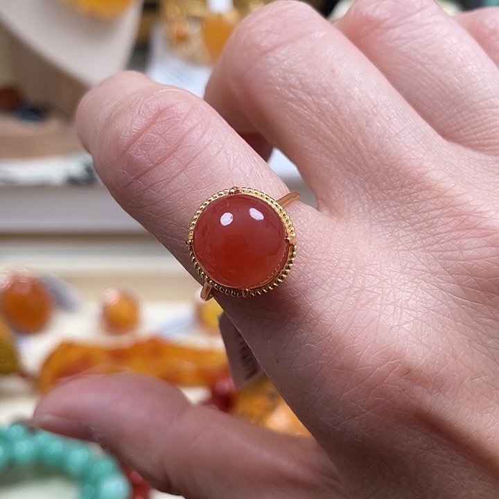 南红玛瑙珠宝奇石银S925镶嵌冰红 保山