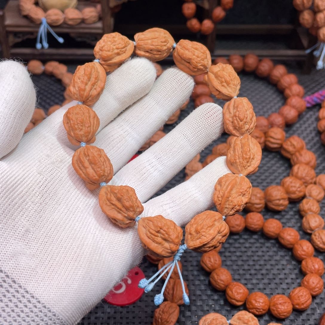 文玩核桃手串 嵩山 原生态异型蛤蟆头