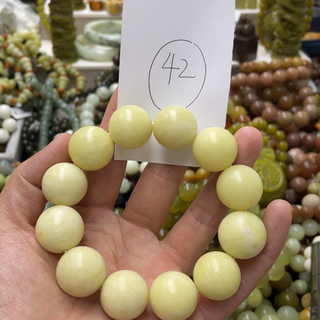 蛇纹石玉手链未镶嵌