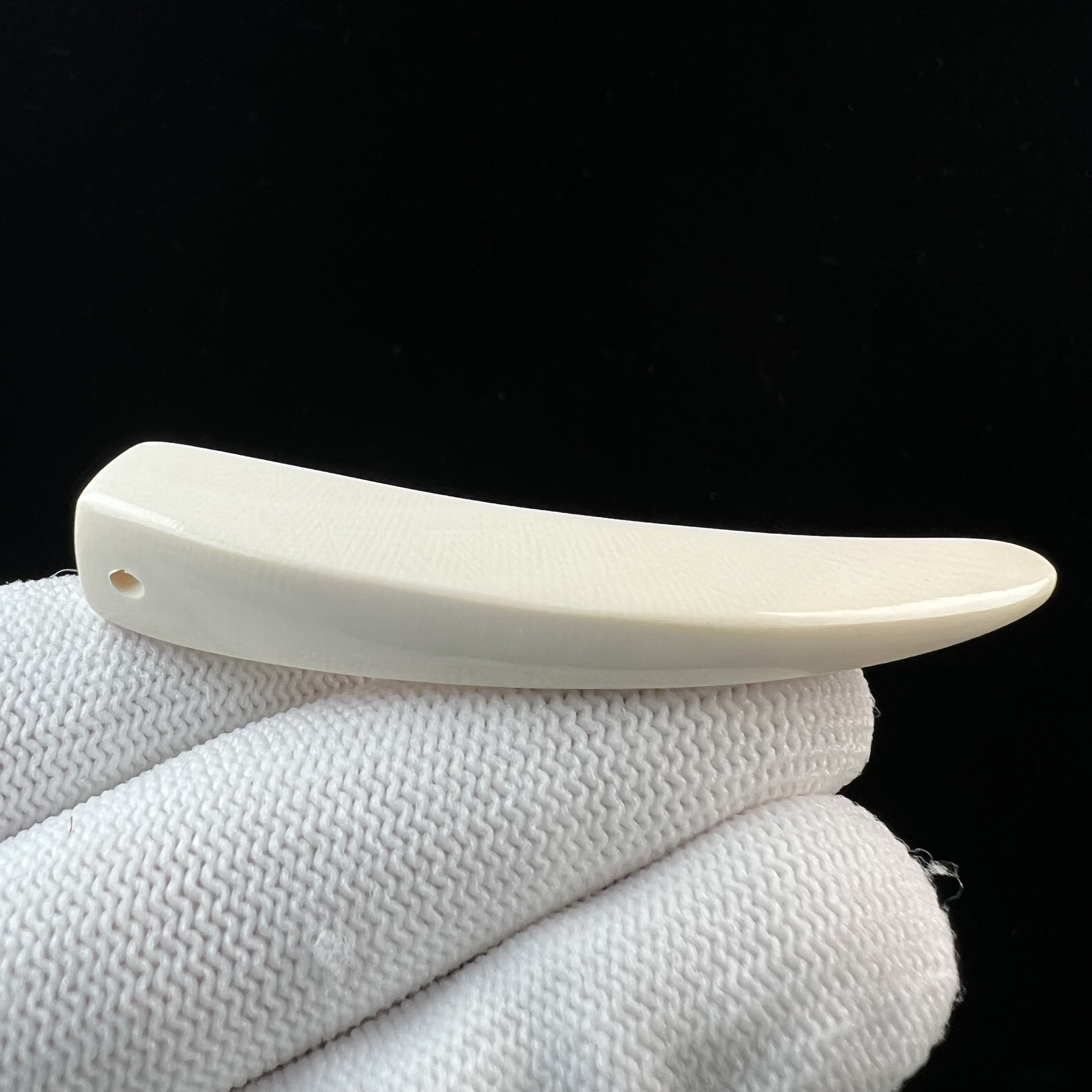 D3193天然猛犸牙 牙尖 62mm支持鉴定 假一罚四