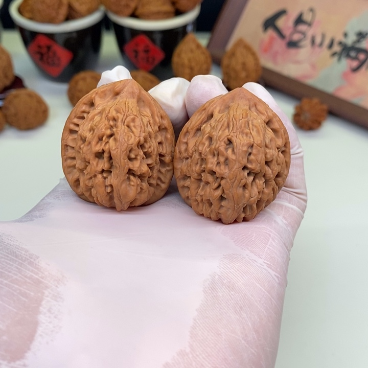 把件文玩核桃九仙庙狮子头36+