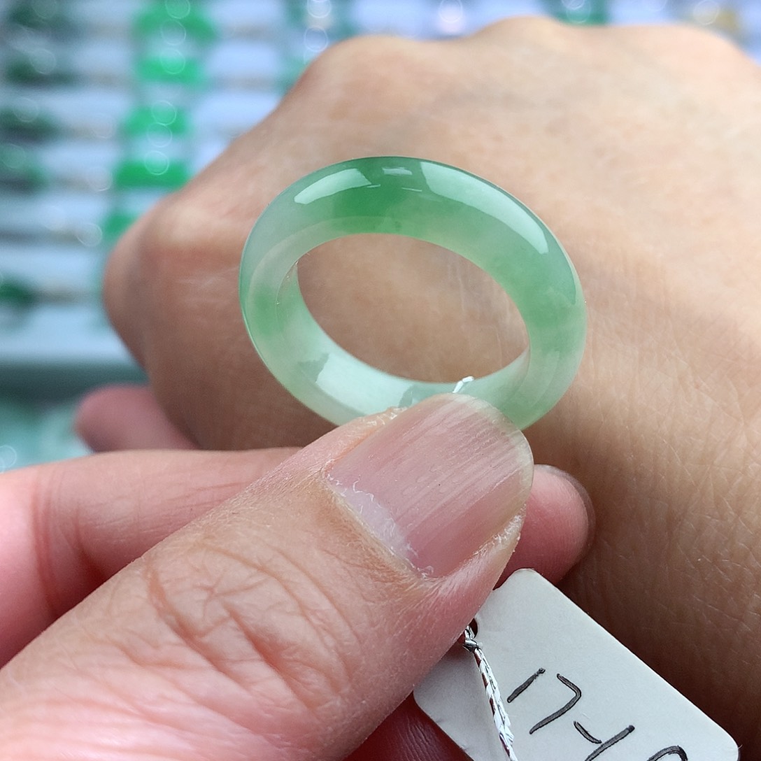 未镶嵌戒指翡翠17-18号