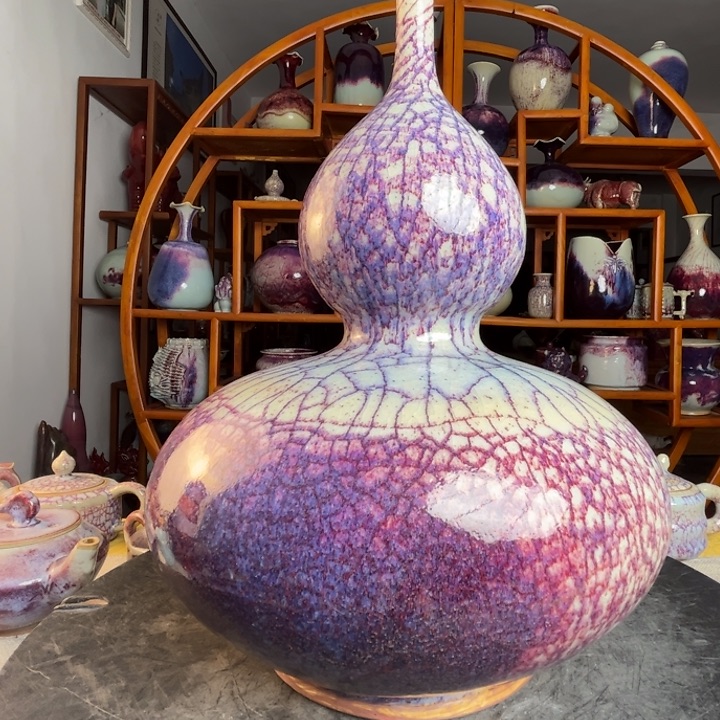 瓷片扭矩钧窑牛自恒老师钧瓷瓶