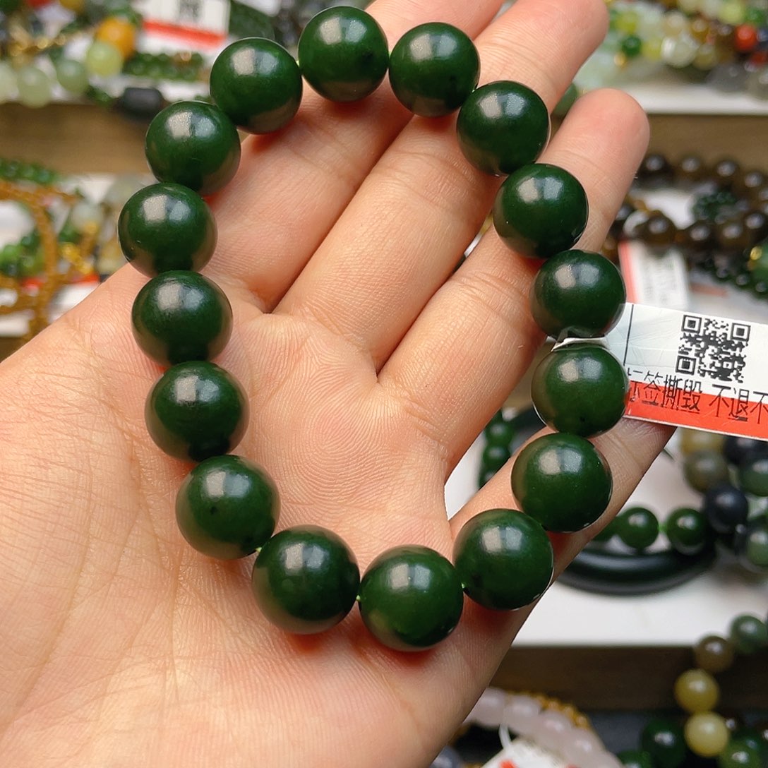 和田玉手串卡12.8未镶嵌