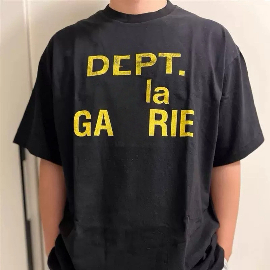 GD经典LOGO字母印花高街复古男女情侣宽松短袖T恤