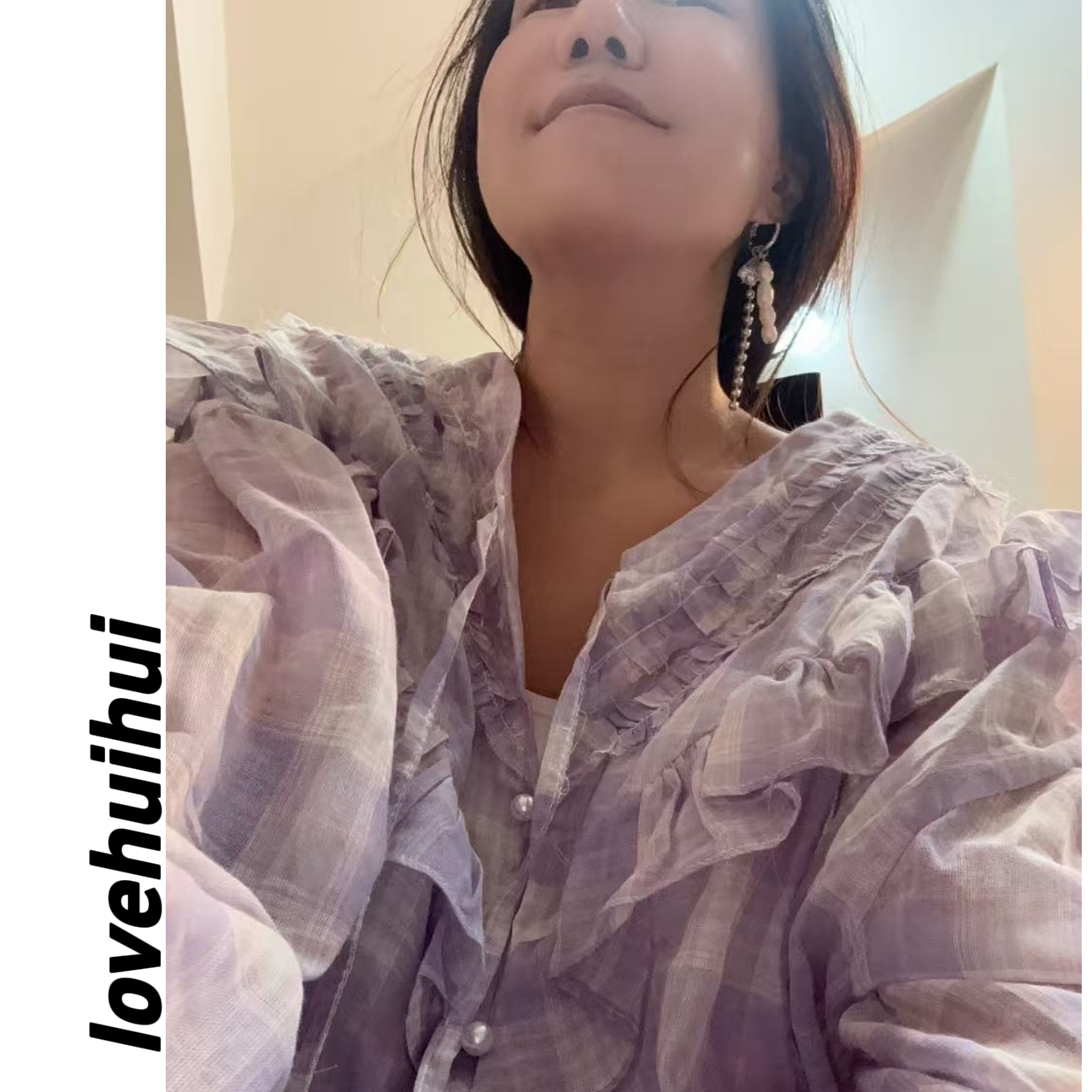 lovehuihui《专属紫色的浪漫》超温柔紫色衬衫