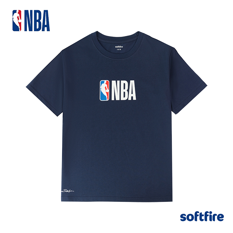 NBA联名款SOFTFIRE印花夏季运动休闲百搭舒适潮流2025年大童T恤