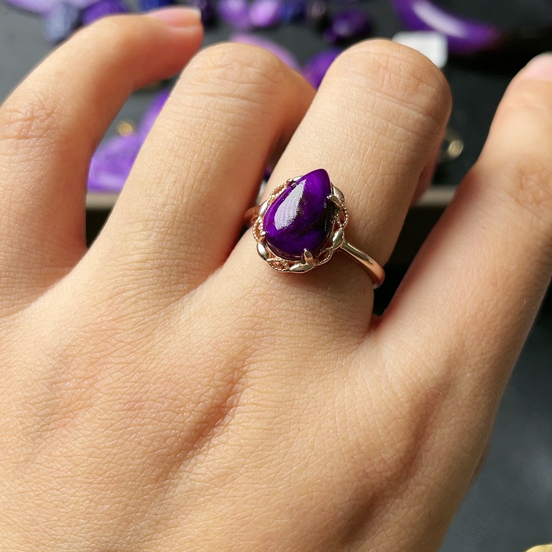 苏纪石（舒俱来）戒指银S925镶嵌