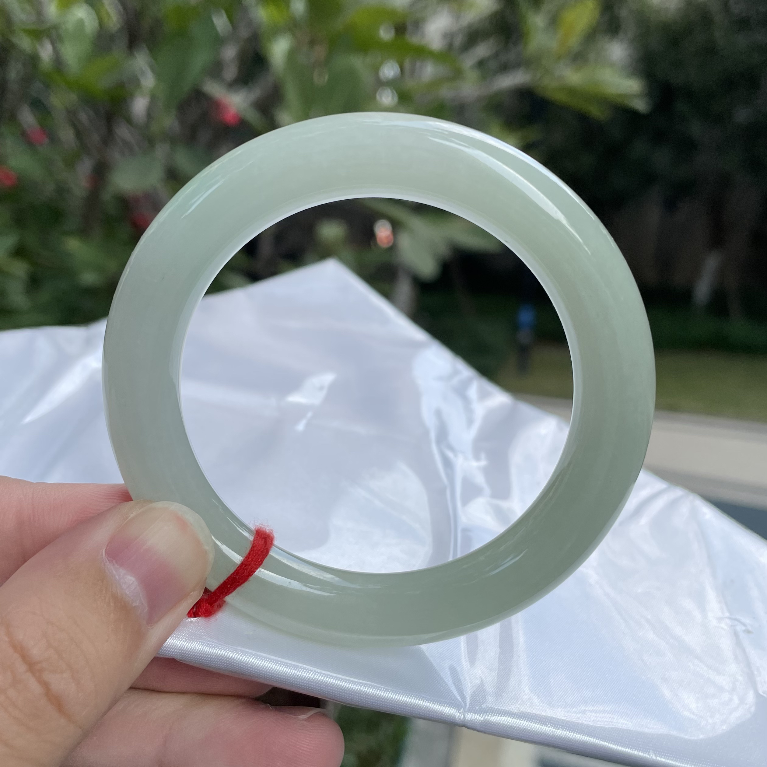 天然翡翠手镯 五十七圈口 正圈