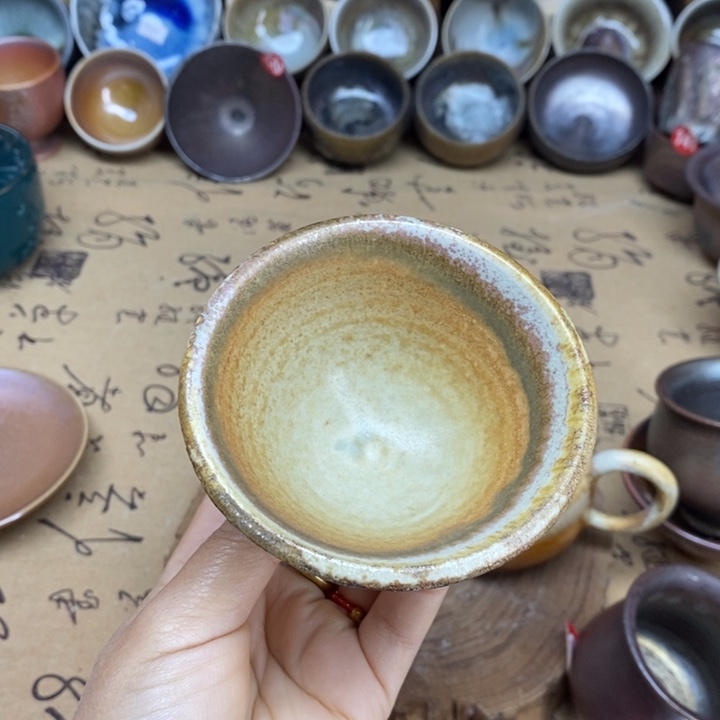 陶杯子全手工柴烧精品茶杯