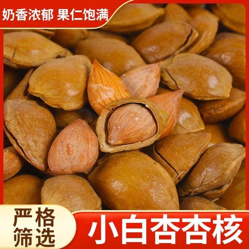 【努尔专属】新货开口杏核小白杏仁坚果散装手剥薄壳休闲零食原味