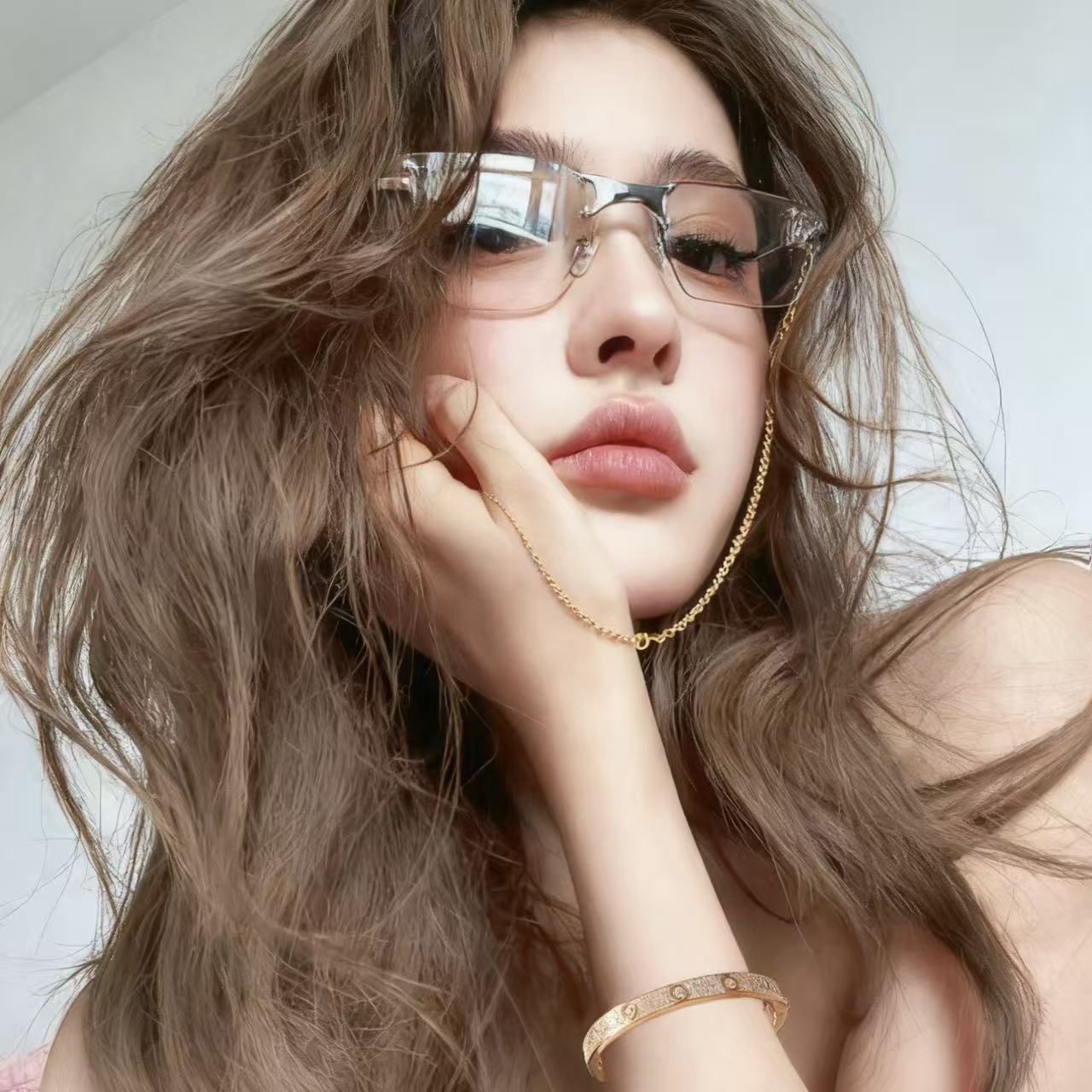 J可爱百搭潮流时尚眼镜链ing