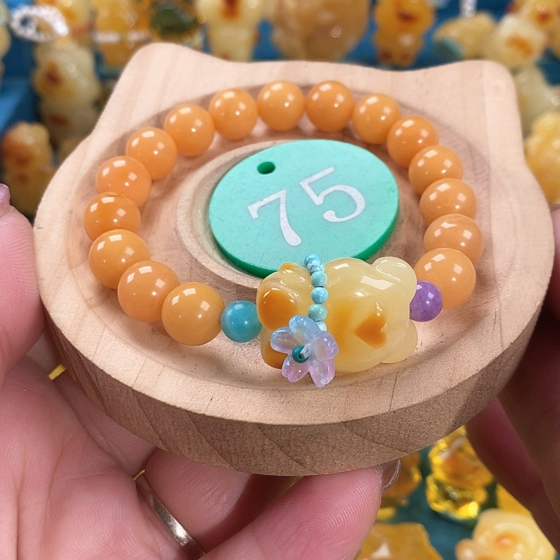 琥珀颈饰未镶嵌陌**⭐手链