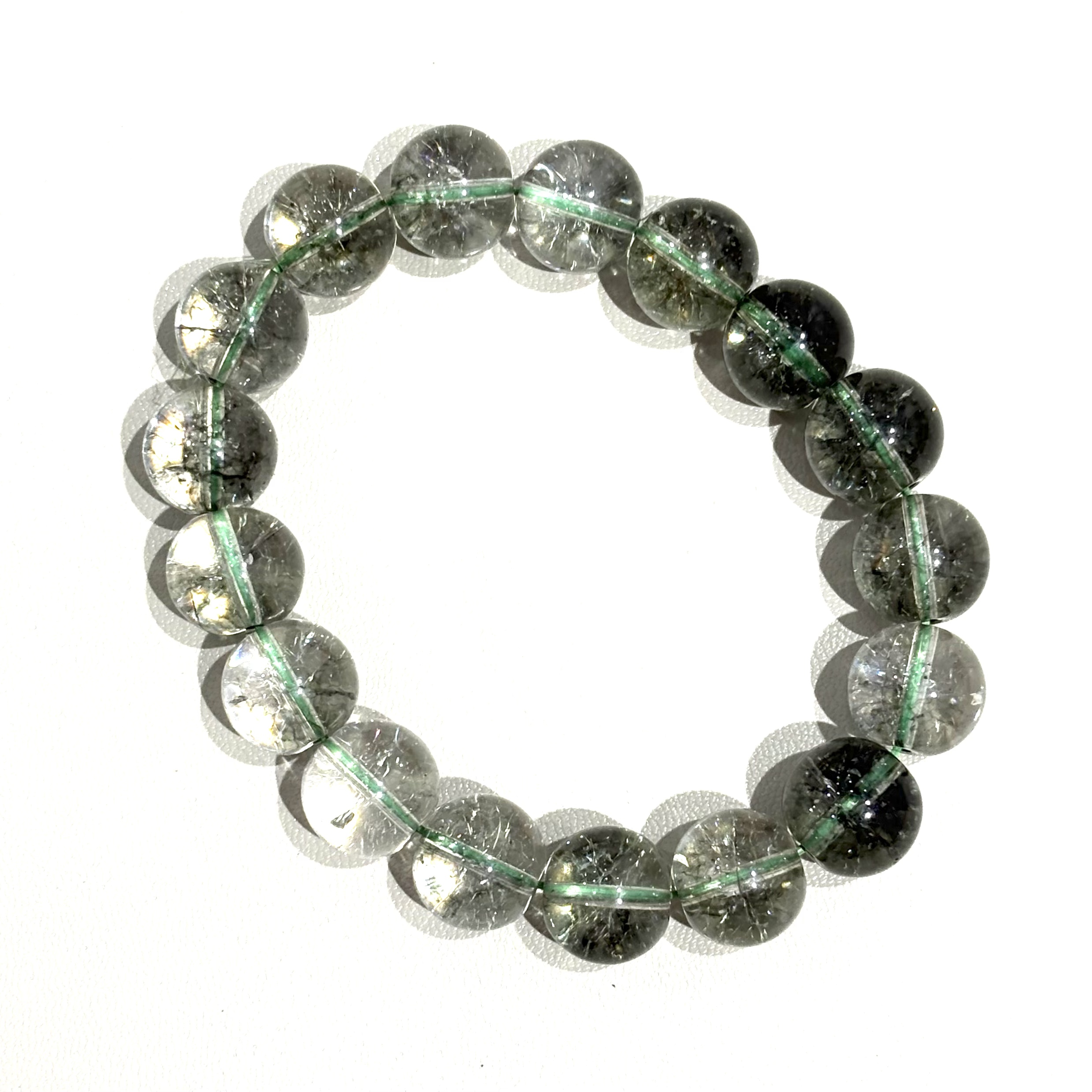 《胡老板》S613-国风气质设计款绿幽灵水晶手串