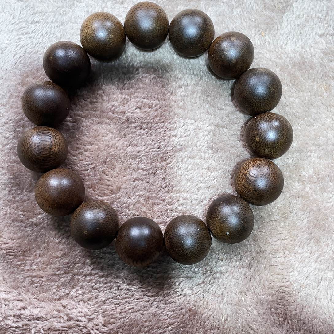 【闪购商品】沉香手串一***珠越南芽庄绿奇楠沉香