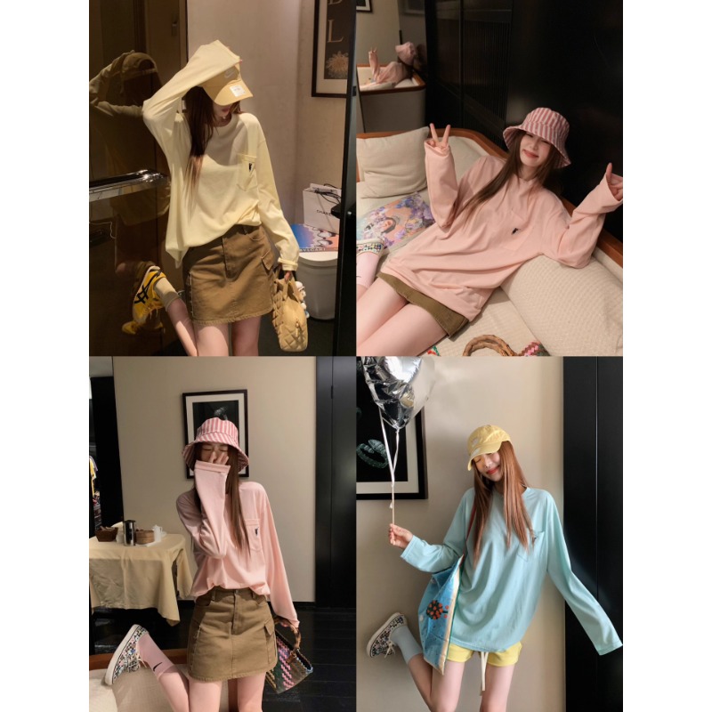 人手一件透气防晒长袖刺绣T恤女夏