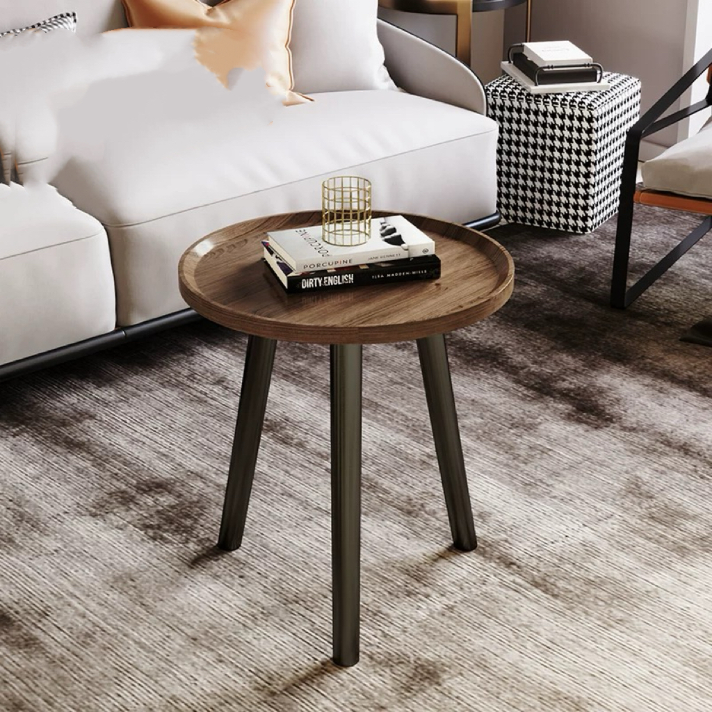 北欧轻奢茶几现代简约胡桃木色网红沙发桌椅小茶几经济型边几534