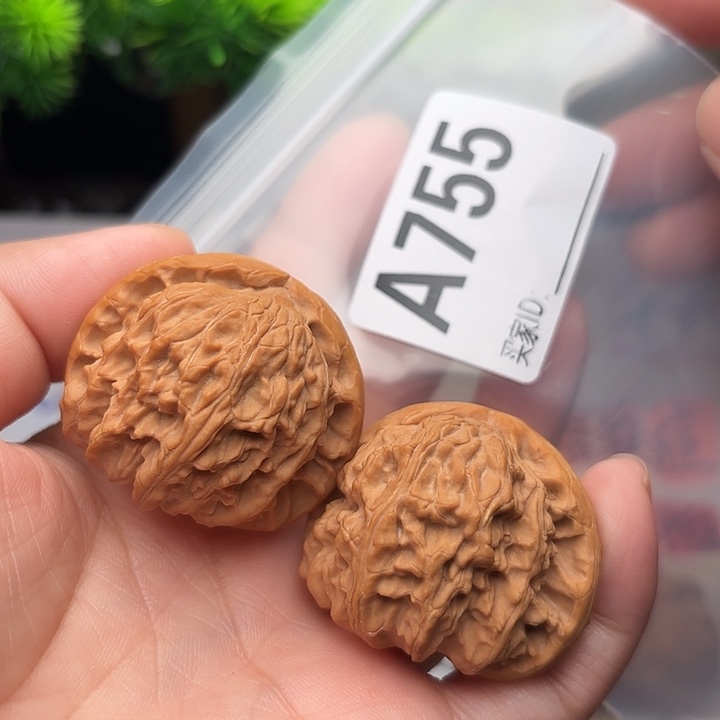 把件桃核核桃白狮子39