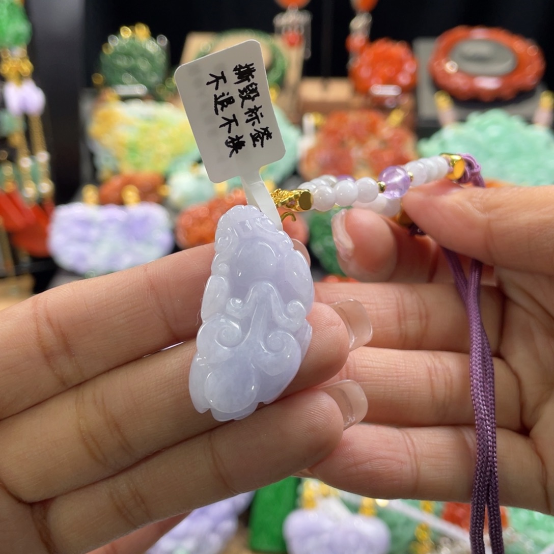 翡翠颈饰未镶嵌代编织