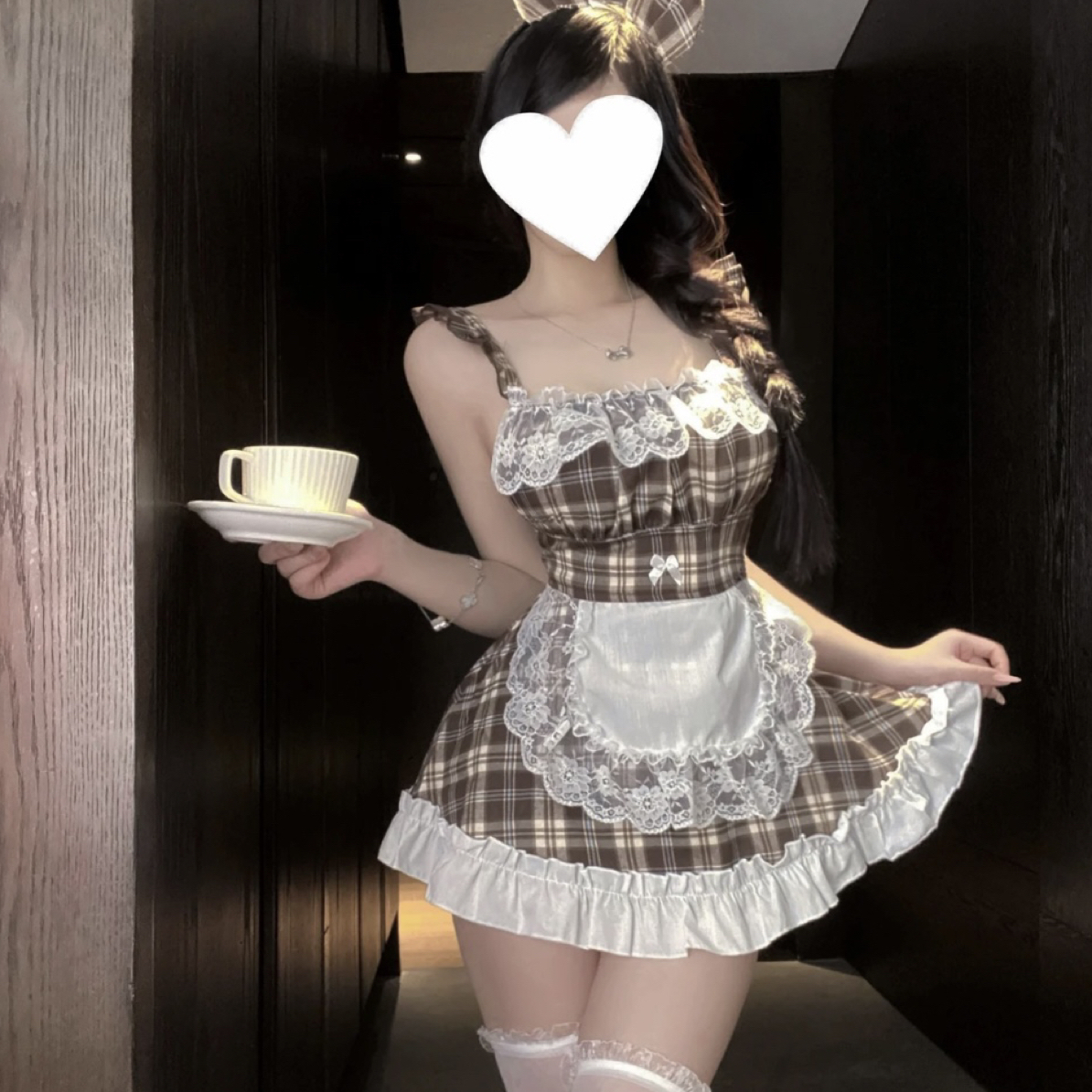 【纤纤学妹】可爱小熊！氛围感小熊修身纯欲连衣裙