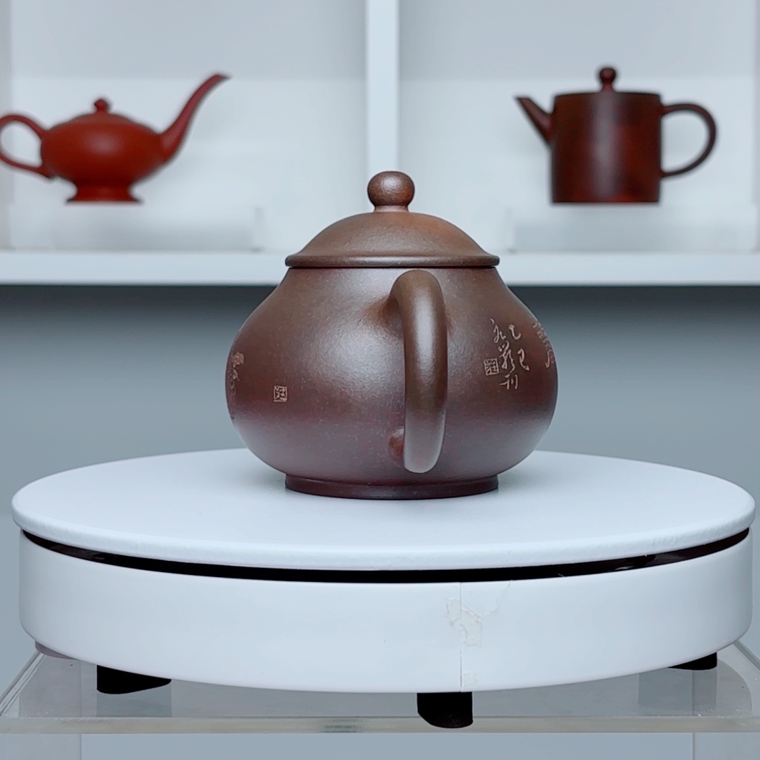 明***紫砂茶壶龙窑柴烧紫砂壶240cc