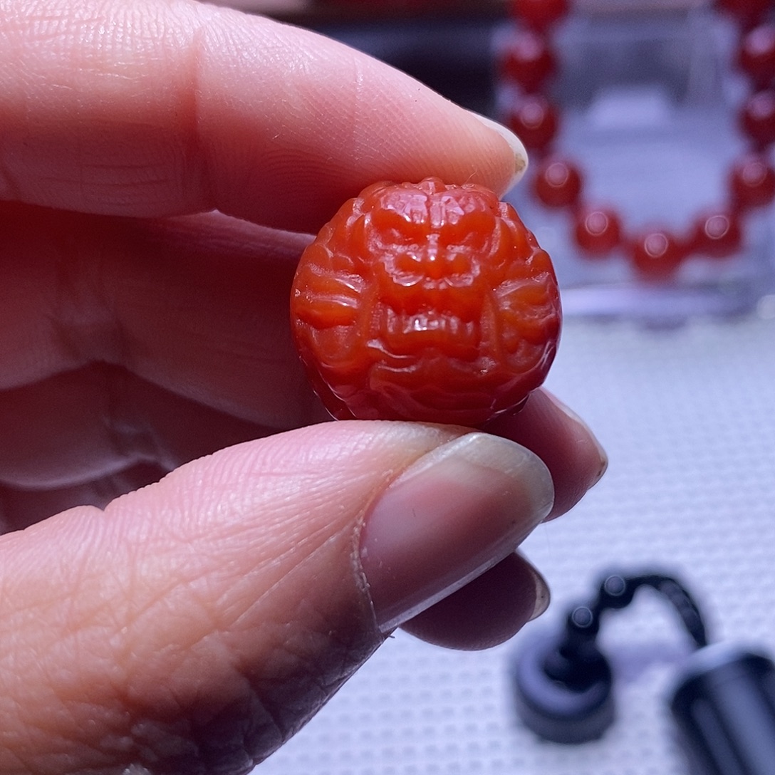 南红玛瑙未镶嵌单珠