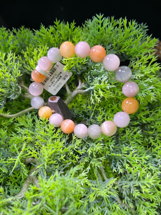 顶级电钻猫眼兔毛手链10.8mm