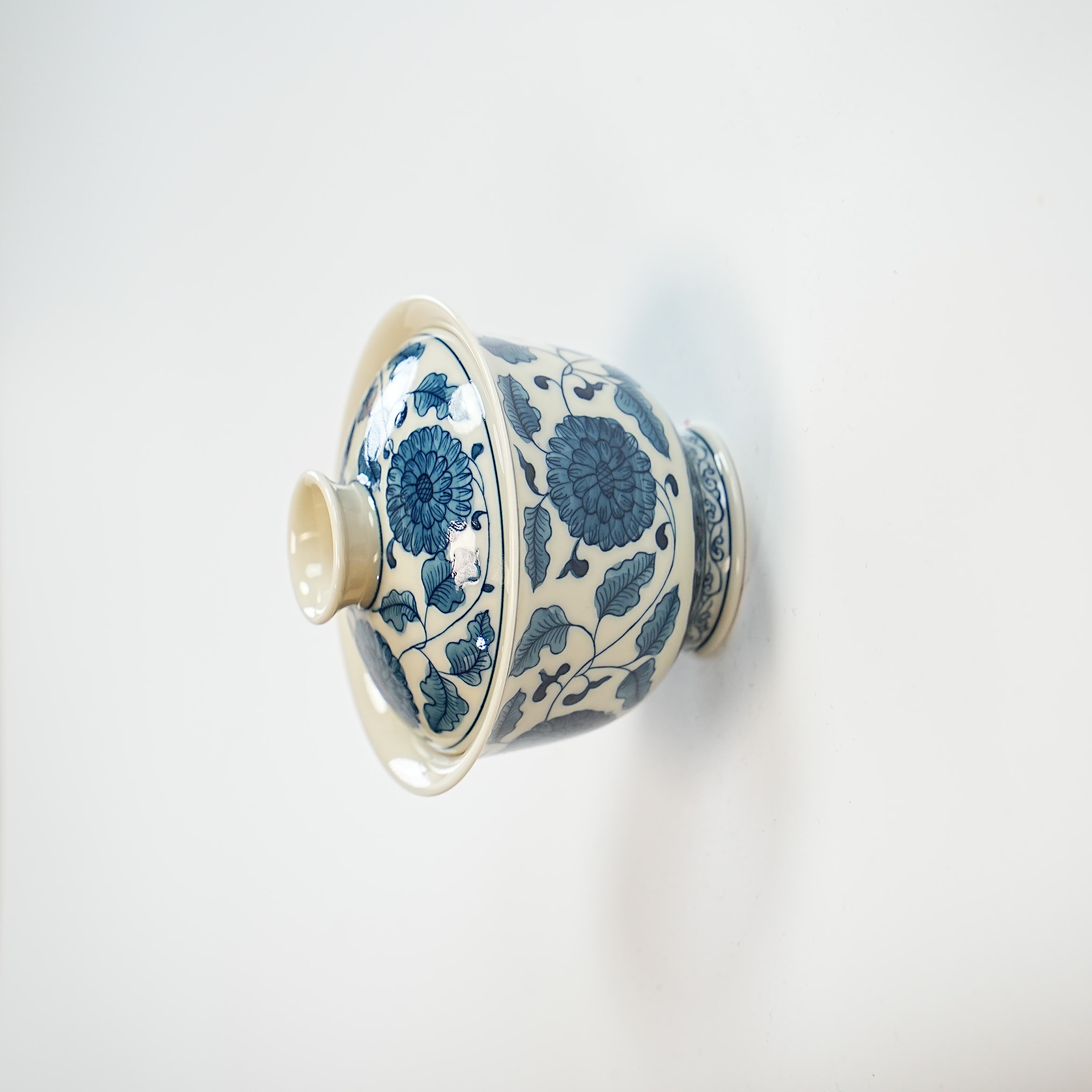 红丰窑 神秘2号釉团菊盖碗 陶瓷盖碗 mlhfy0891