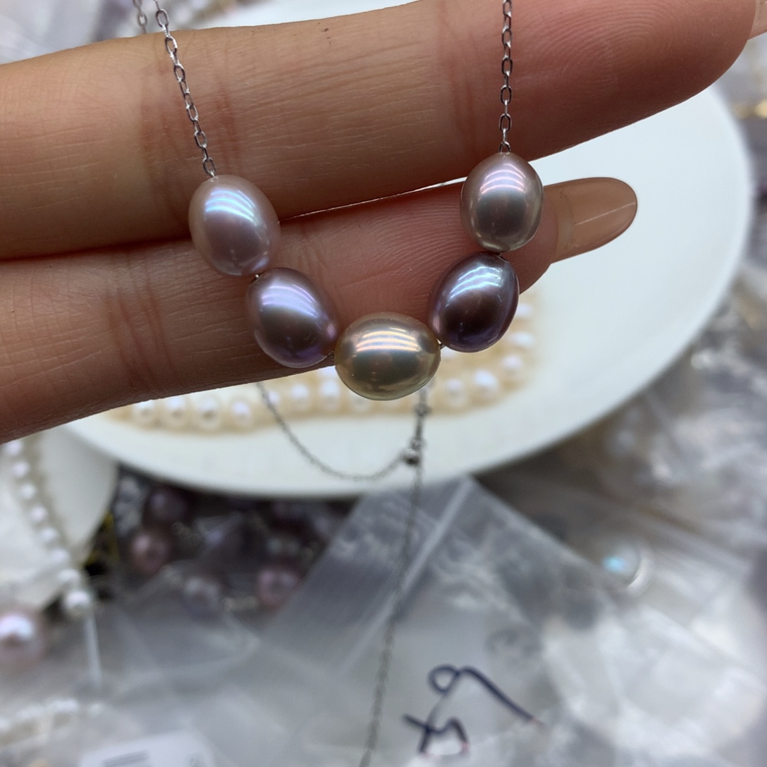 春***里银S925镶嵌颈饰淡水珍珠