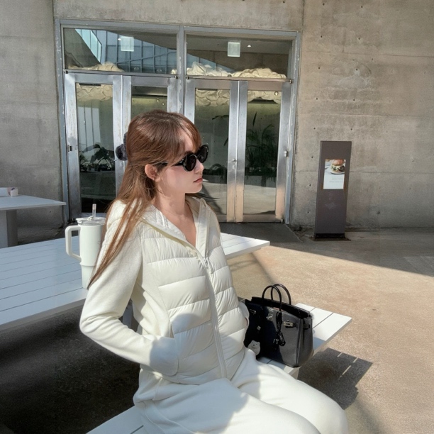 lu系90白鸭绒三星羽绒安心绒女冬季新款拼接短款轻薄外套羽绒服