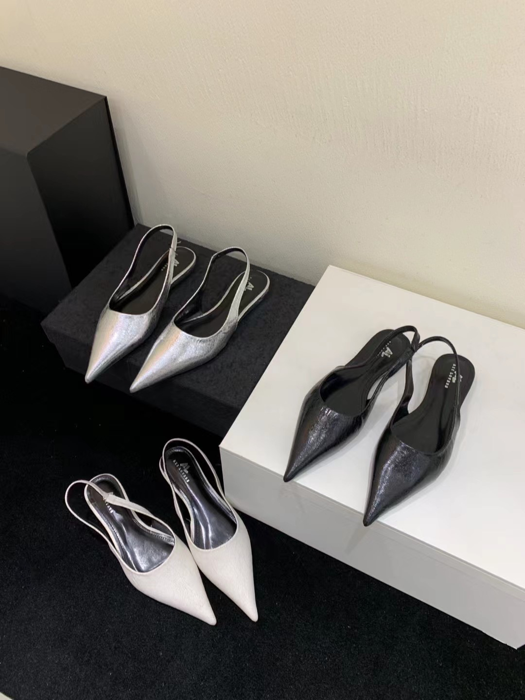 浅口包头凉鞋678-7纯色尖头女时装凉鞋粗跟百搭夏季气质时尚性感