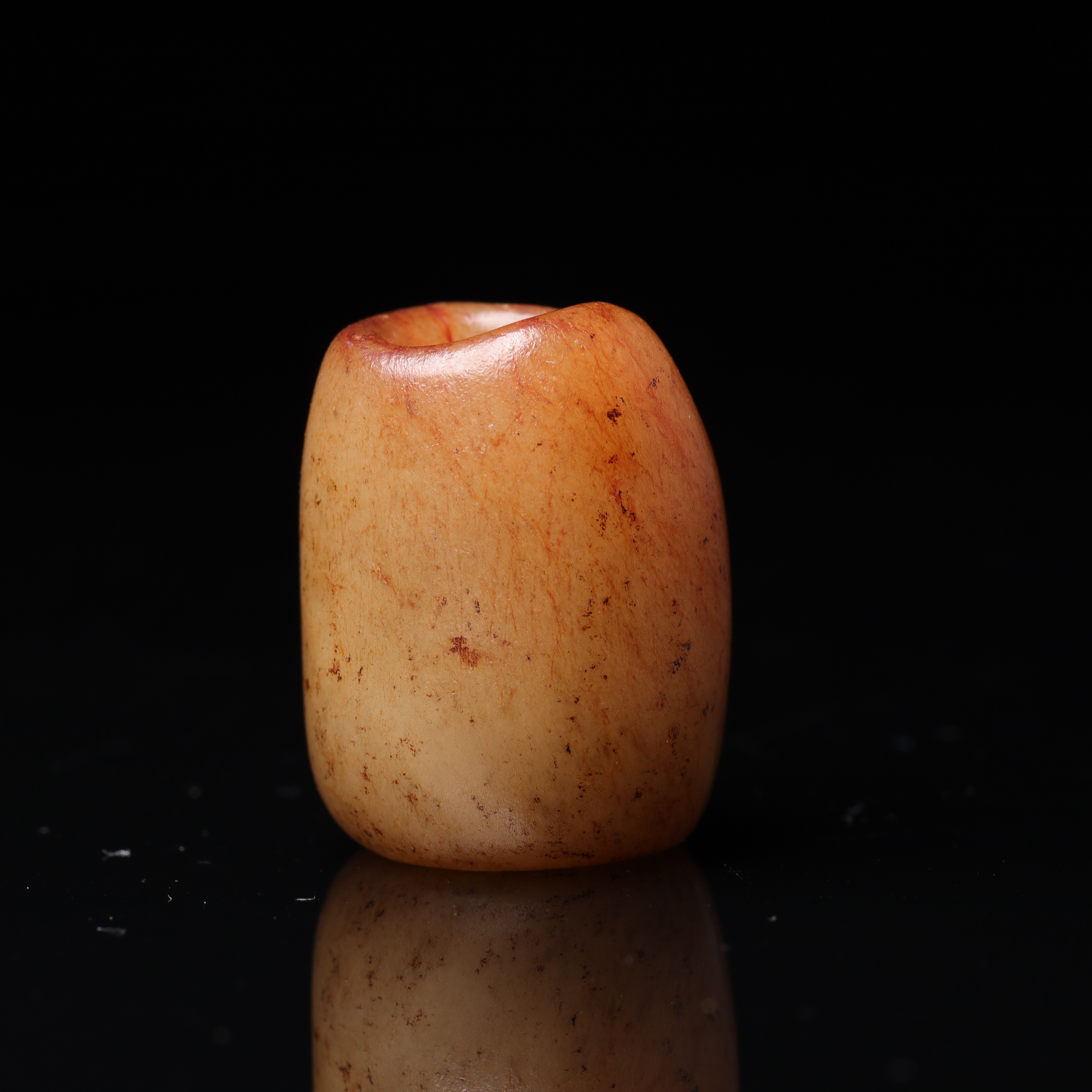 明代和田玉素珠饰件