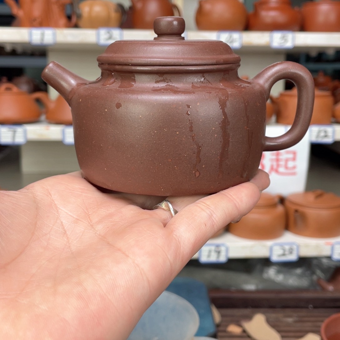 紫砂茶壶紫泥全手工180毫升