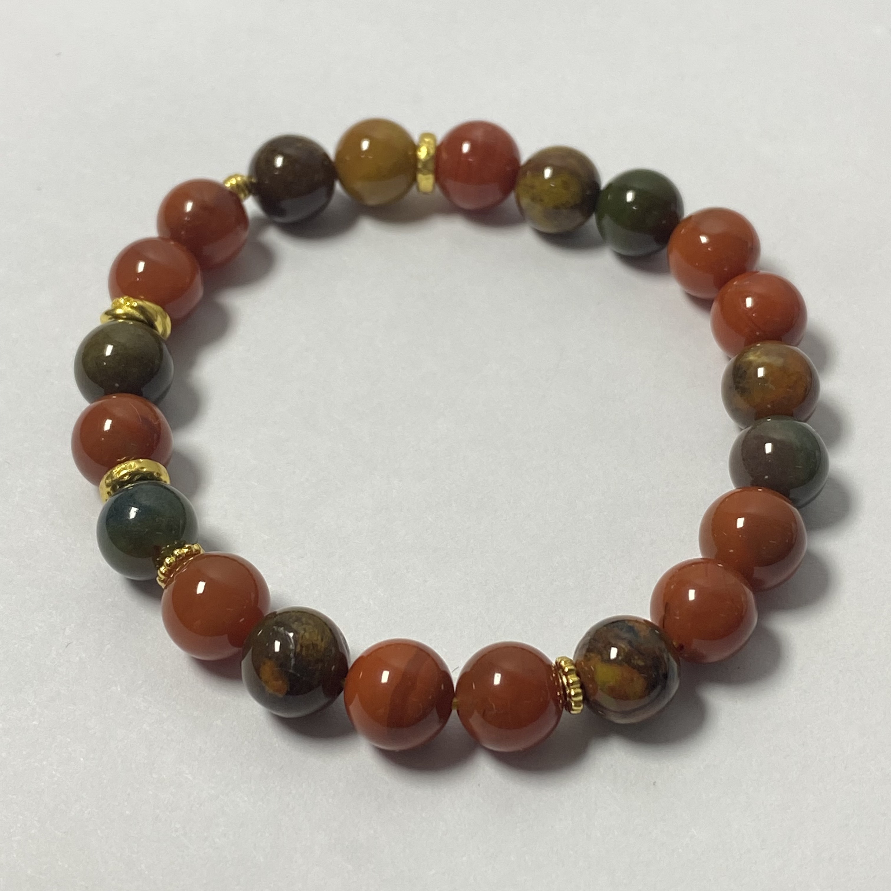 【Y】ZX151506包浆南红圆珠单圈手串diy银饰8mm+