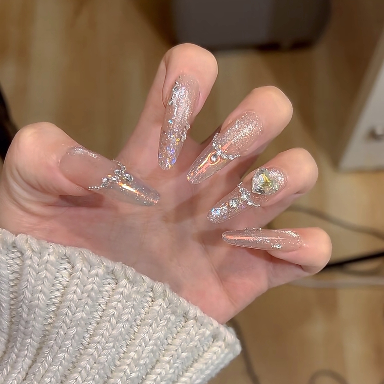 璀璨/纯手工显白高级感猫眼穿戴甲仙女必备新款