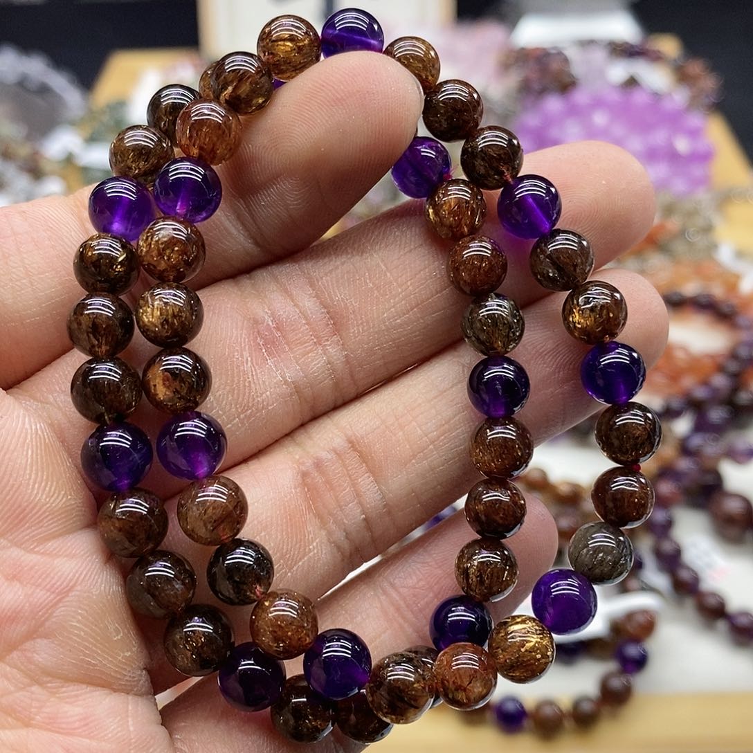 水晶手链未镶嵌多样性发货发一条