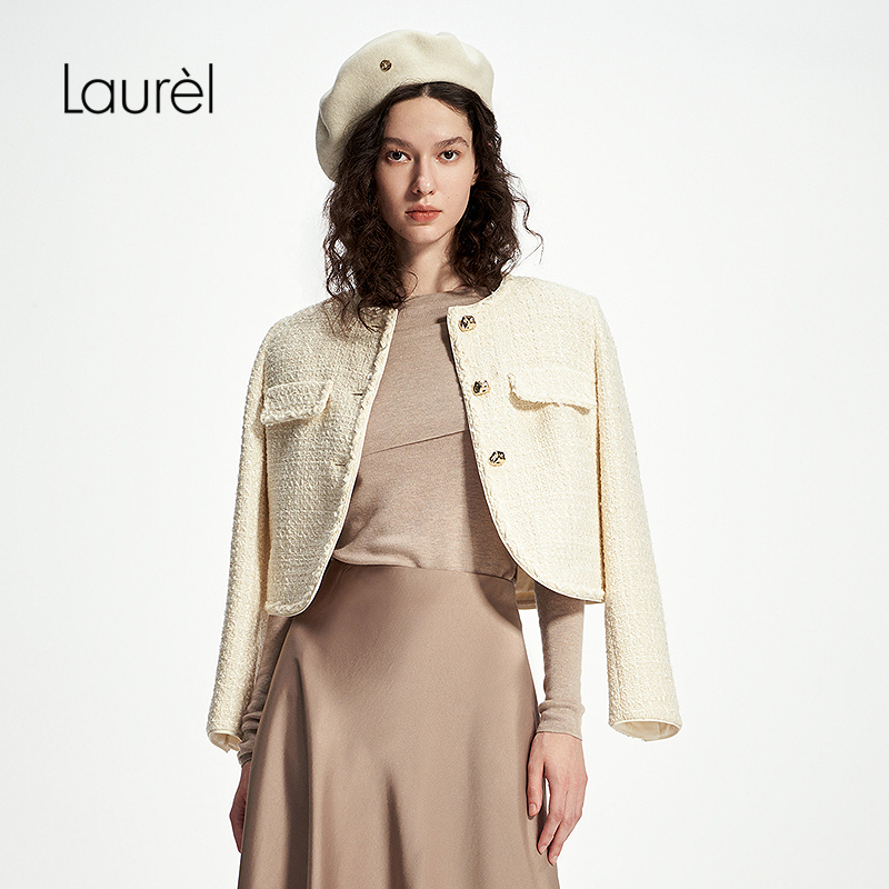 【粉丝专享】Laurel新款小香风花呢航海短款外套LWL343T05300